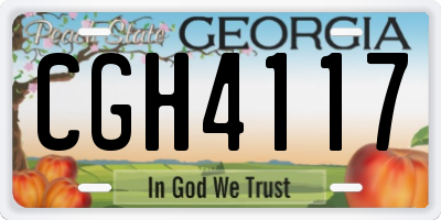 GA license plate CGH4117