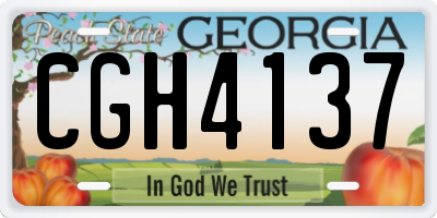 GA license plate CGH4137