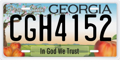 GA license plate CGH4152