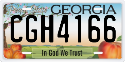 GA license plate CGH4166