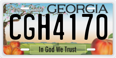 GA license plate CGH4170