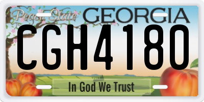 GA license plate CGH4180