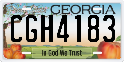 GA license plate CGH4183