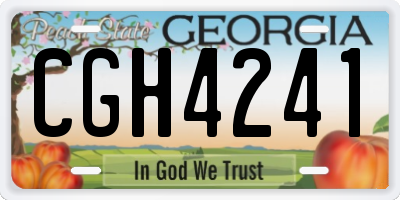 GA license plate CGH4241