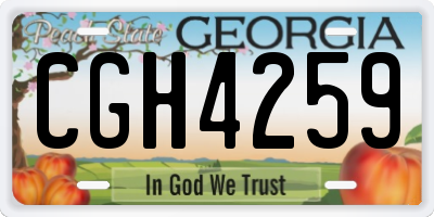GA license plate CGH4259