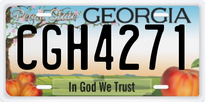 GA license plate CGH4271