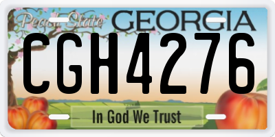 GA license plate CGH4276