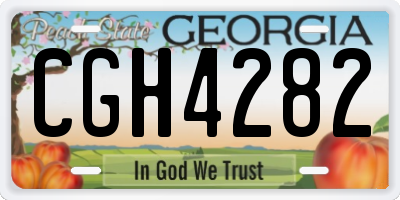 GA license plate CGH4282