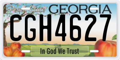 GA license plate CGH4627