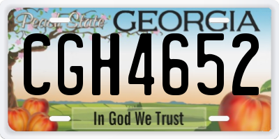 GA license plate CGH4652