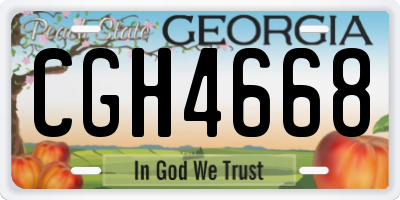 GA license plate CGH4668