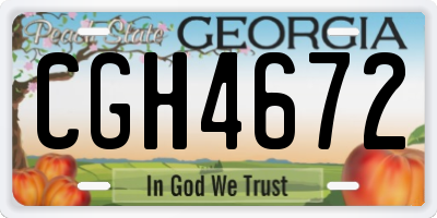 GA license plate CGH4672