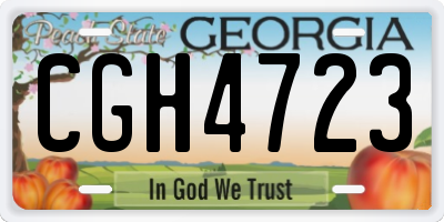 GA license plate CGH4723
