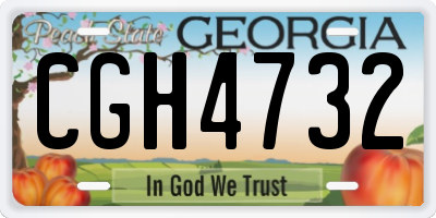 GA license plate CGH4732