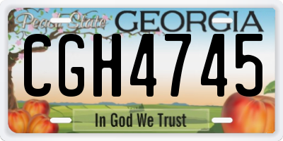 GA license plate CGH4745