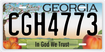 GA license plate CGH4773