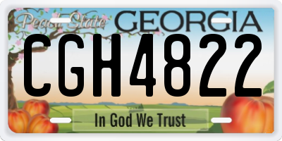 GA license plate CGH4822