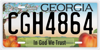GA license plate CGH4864
