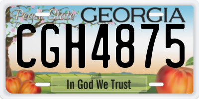 GA license plate CGH4875