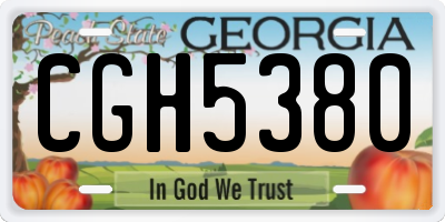 GA license plate CGH5380