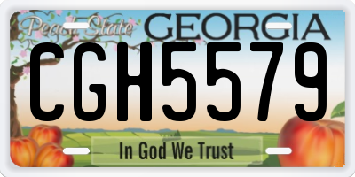 GA license plate CGH5579