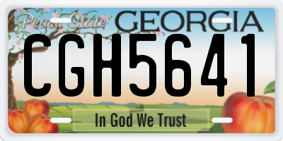 GA license plate CGH5641