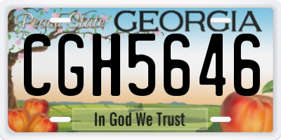 GA license plate CGH5646