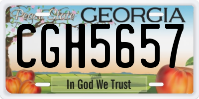 GA license plate CGH5657