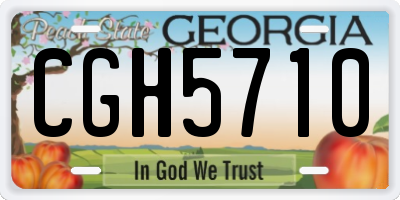 GA license plate CGH5710