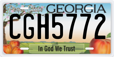 GA license plate CGH5772
