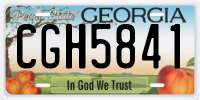 GA license plate CGH5841