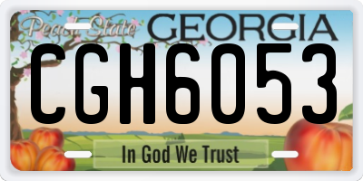 GA license plate CGH6053