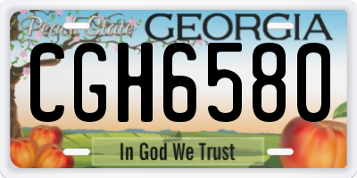 GA license plate CGH6580