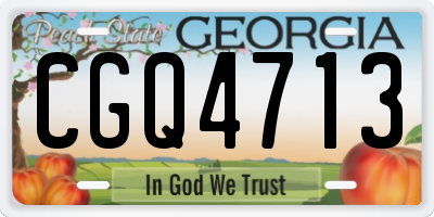 GA license plate CGQ4713