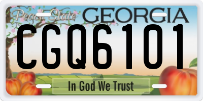 GA license plate CGQ6101