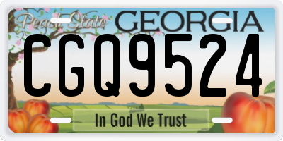 GA license plate CGQ9524