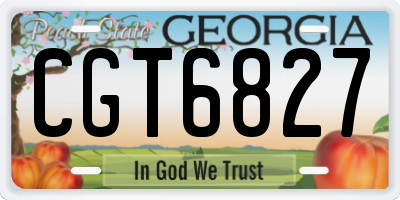 GA license plate CGT6827