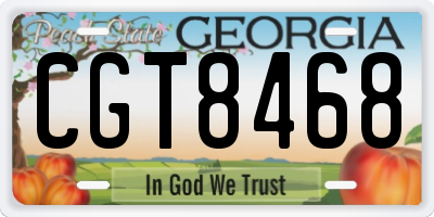 GA license plate CGT8468