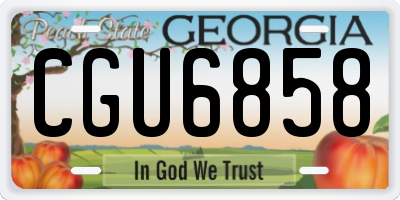 GA license plate CGU6858