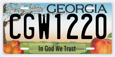 GA license plate CGW1220