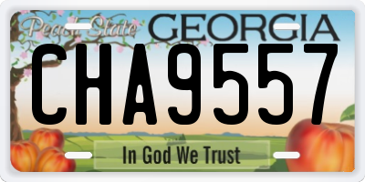 GA license plate CHA9557