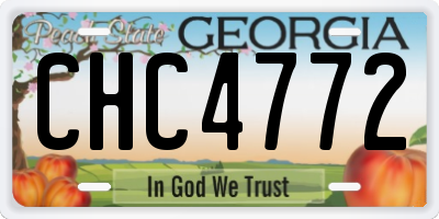 GA license plate CHC4772