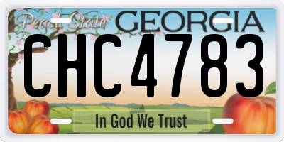 GA license plate CHC4783