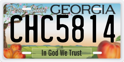 GA license plate CHC5814