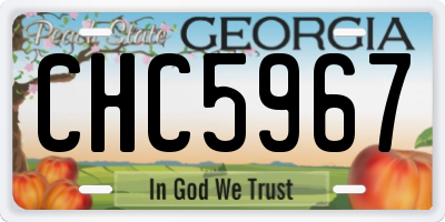 GA license plate CHC5967