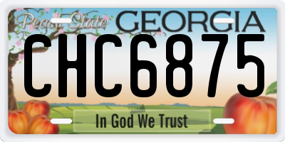 GA license plate CHC6875
