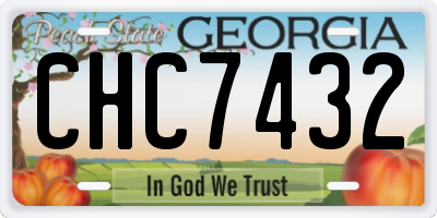 GA license plate CHC7432