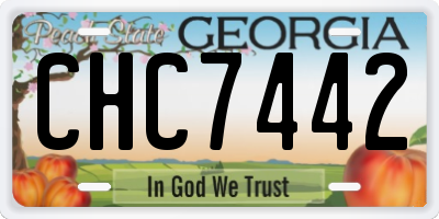 GA license plate CHC7442
