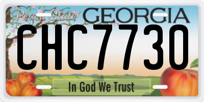 GA license plate CHC7730