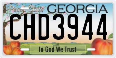 GA license plate CHD3944